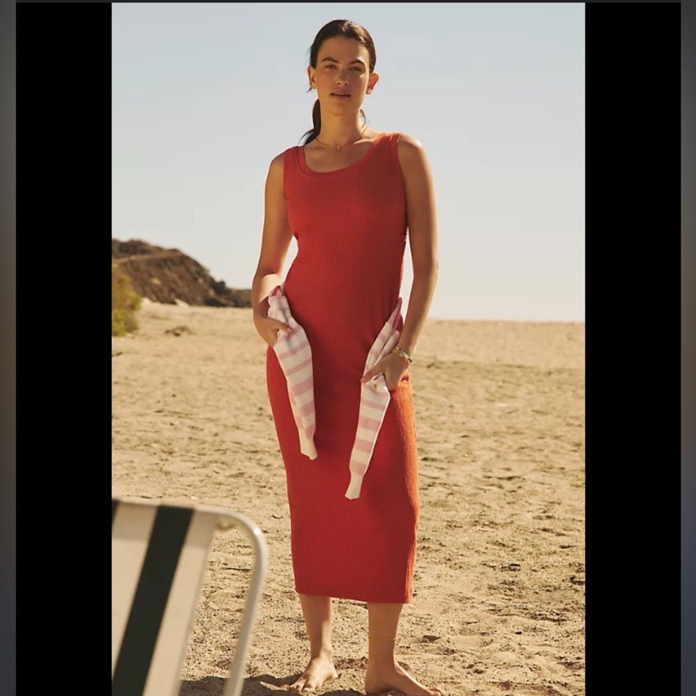 Burnt Orange Anthropologie Dress